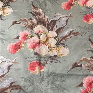 Floral Fiber Art Tapestry in Pink and Cream